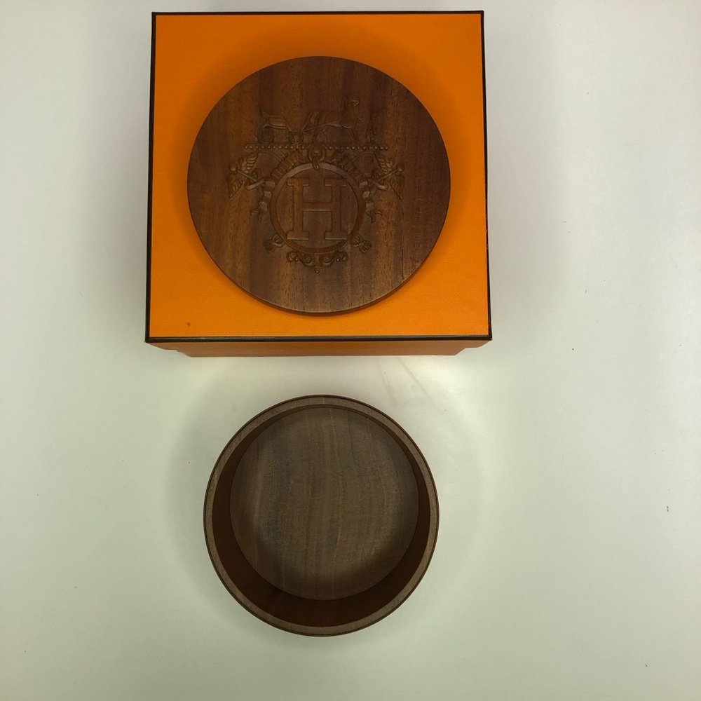 Hermes Ex-Libris Twilly Box, Mahogany Wood